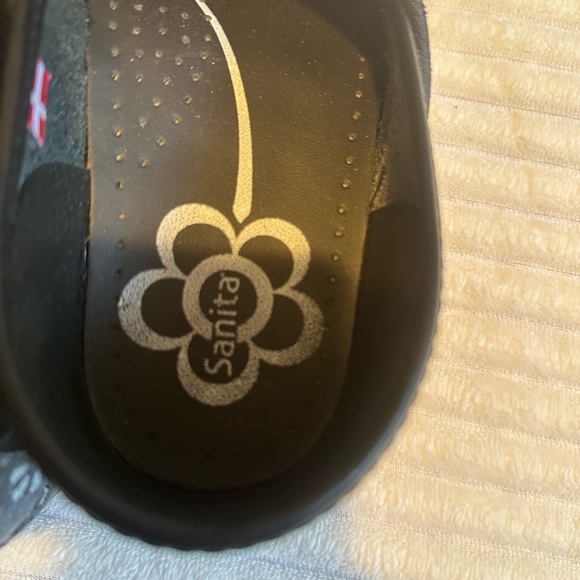 Sanita Black and White Floral Clogs - Picture 8 of 16